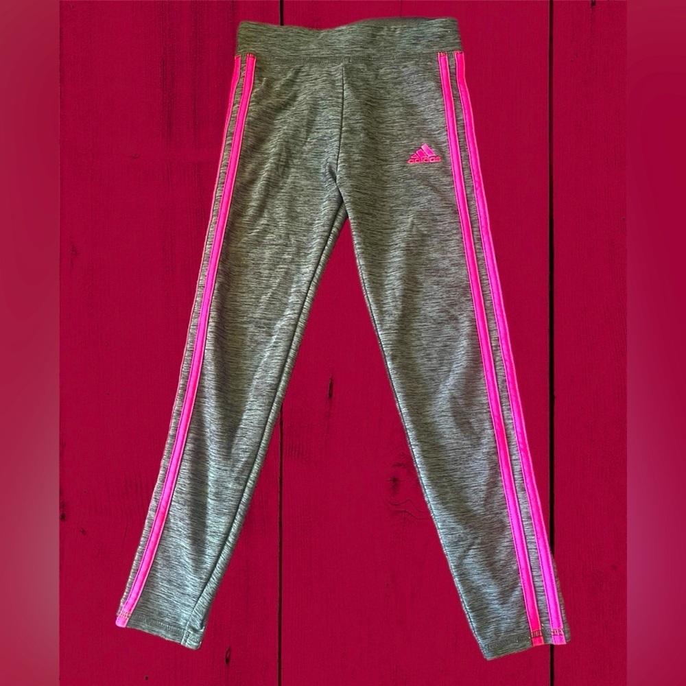 Adidas Girls XS (6/6X) Active Legging Pants 3-Stripes